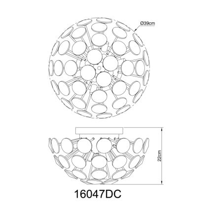 Globo - Griestu lampa 10xG9/7W/230V spīdīgi hromēts d. 39 cm