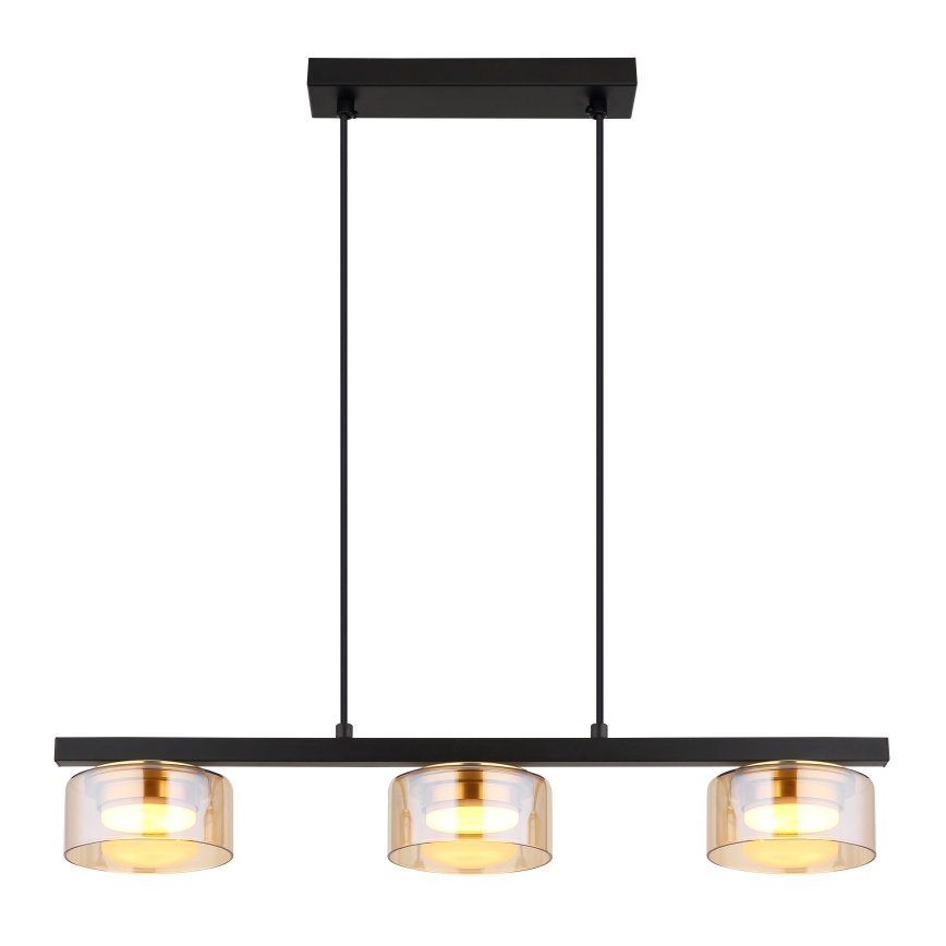 Globo - LED Lustra ar auklu 3xGX53/6W/230V dūmakains/brūna