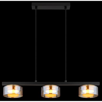 Globo - LED Lustra ar auklu 3xGX53/6W/230V dūmakains/brūna