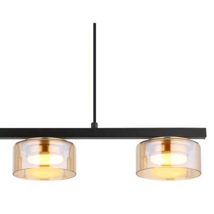 Globo - LED Lustra ar auklu 3xGX53/6W/230V dūmakains/brūna