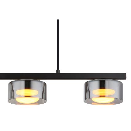 Globo - LED Lustra ar auklu 3xGX53/6W/230V dūmakains/melna