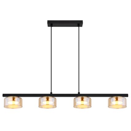Globo - LED Lustra ar auklu 4xGX53/6W/230V dūmakains/brūna
