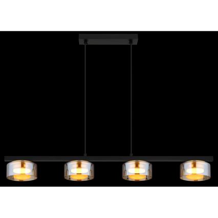 Globo - LED Lustra ar auklu 4xGX53/6W/230V dūmakains/brūna
