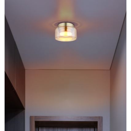Globo - LED Griestu lampa 1xGX53/6W/230V d. 13 cm dūmakains/brūna