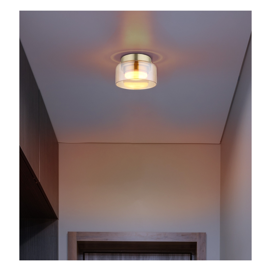 Globo - LED Griestu lampa 1xGX53/6W/230V d. 13 cm dūmakains/brūna