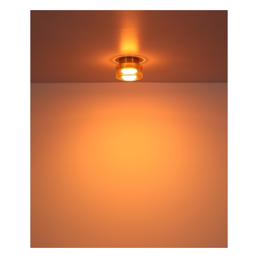 Globo - LED Griestu lampa 1xGX53/6W/230V d. 13 cm dūmakains/brūna