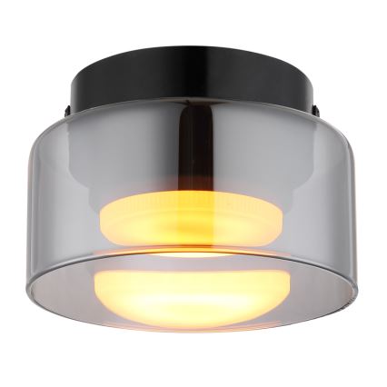 Globo - LED Griestu lampa 1xGX53/6W/230V d. 13 cm dūmakains/melna