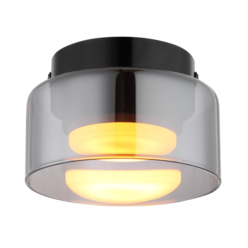 Globo - LED Griestu lampa 1xGX53/6W/230V d. 13 cm dūmakains/melna