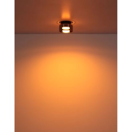 Globo - LED Griestu lampa 1xGX53/6W/230V d. 13 cm dūmakains/melna