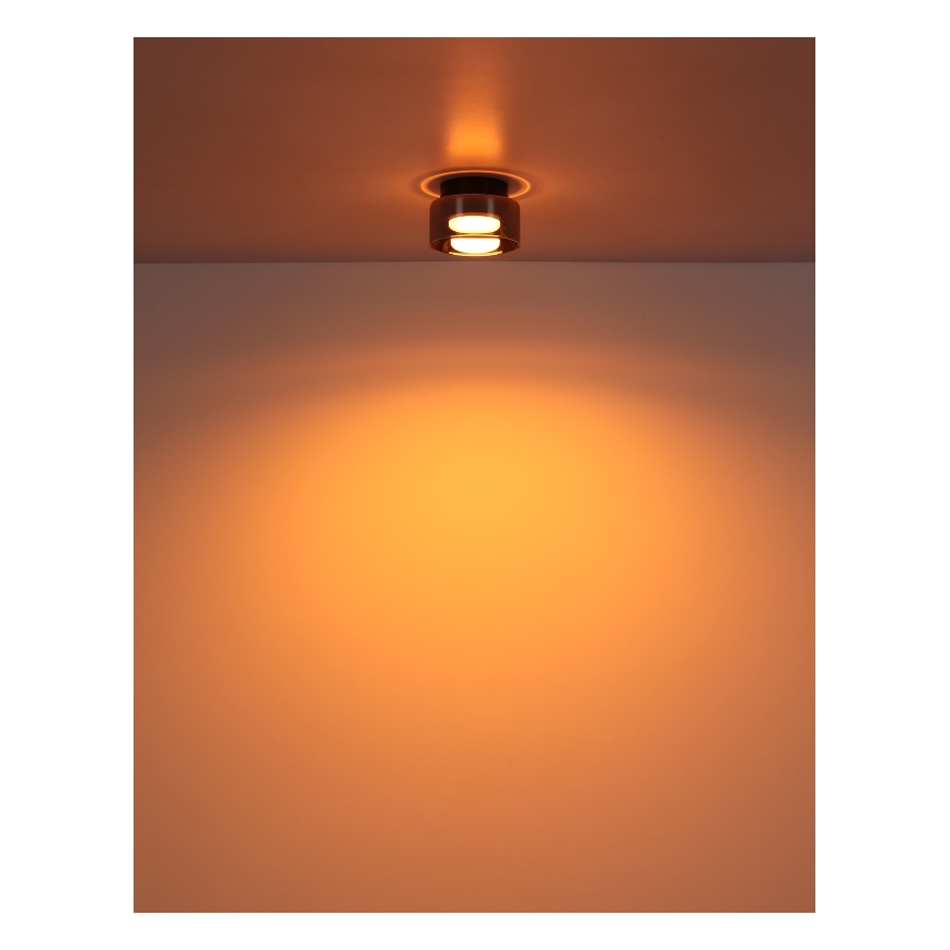 Globo - LED Griestu lampa 1xGX53/6W/230V d. 13 cm dūmakains/melna