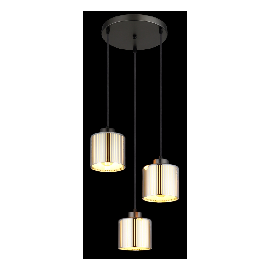 Globo - Lustra ar auklu 3xE27/60W/230V spīdīgi hromēts d. 33 cm