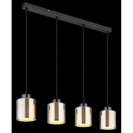 Globo - Lustra ar auklu 4xE27/60W/230V spīdīgi hromēts