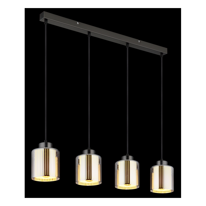 Globo - Lustra ar auklu 4xE27/60W/230V spīdīgi hromēts