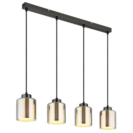 Globo - Lustra ar auklu 4xE27/60W/230V spīdīgi hromēts