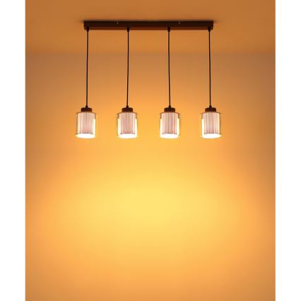 Globo - Lustra ar auklu 4xE27/60W/230V spīdīgi hromēts