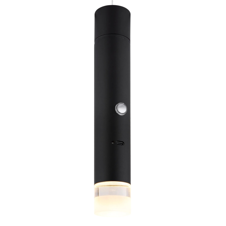 Globo - LED gaismeklis ar skārienjutīgu dimmeru un uzlādi (2 vienā) LED/2W/230/5V, melns