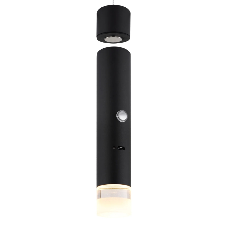 Globo - LED gaismeklis ar skārienjutīgu dimmeru un uzlādi (2 vienā) LED/2W/230/5V, melns