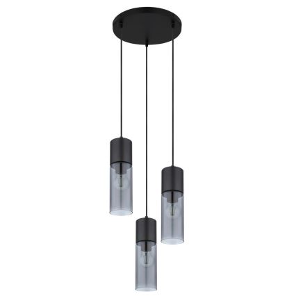 Globo - Lustra ar auklu 3xE27/25W/230V d. 30 cm melna