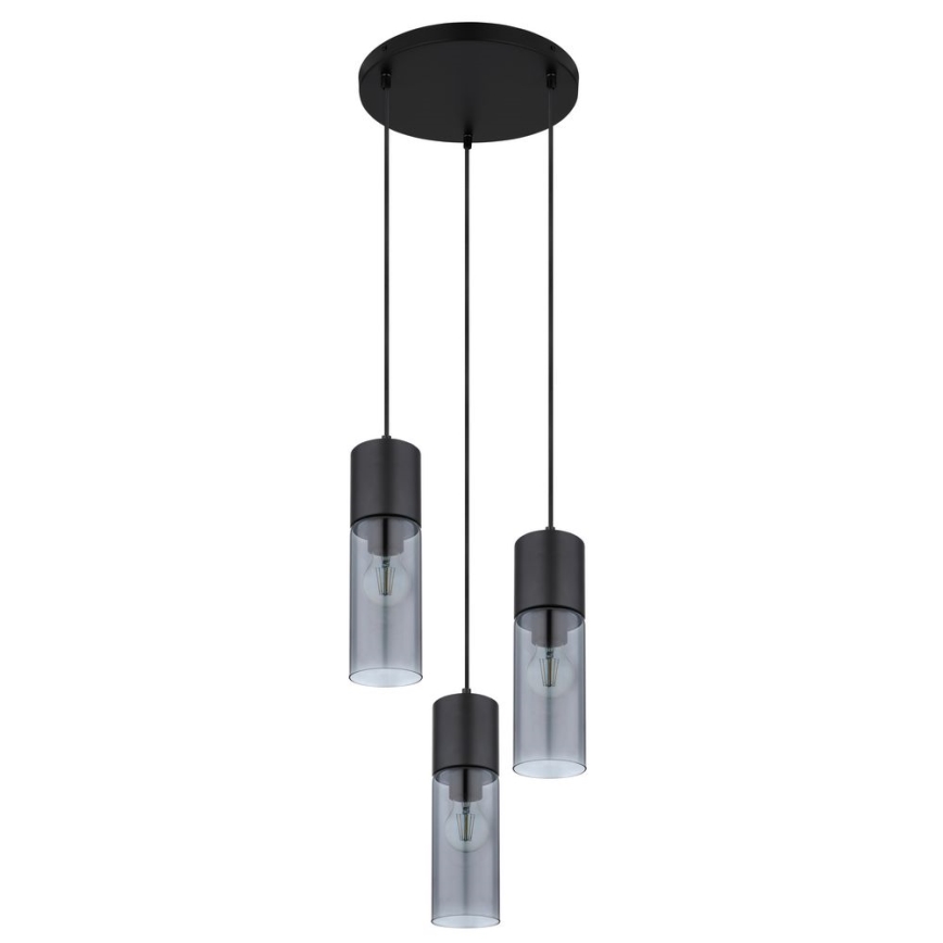 Globo - Lustra ar auklu 3xE27/25W/230V d. 30 cm melna