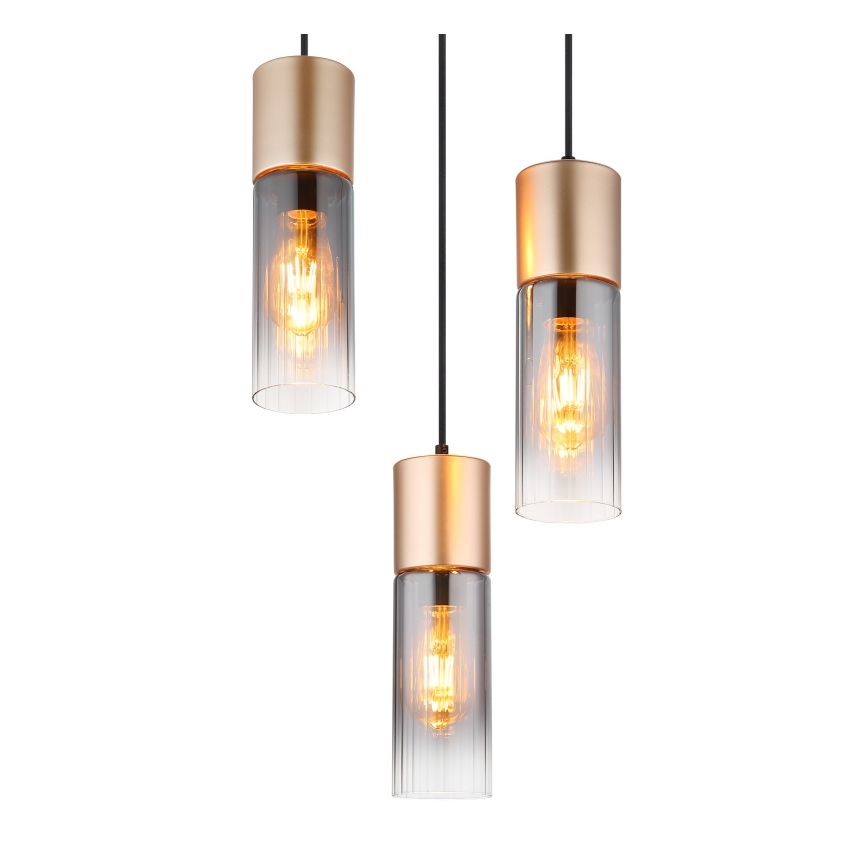 Globo - karājamā lustra uz kabeļa 3xE27/25W/230V, bronzas krāsā, Ø 30 cm