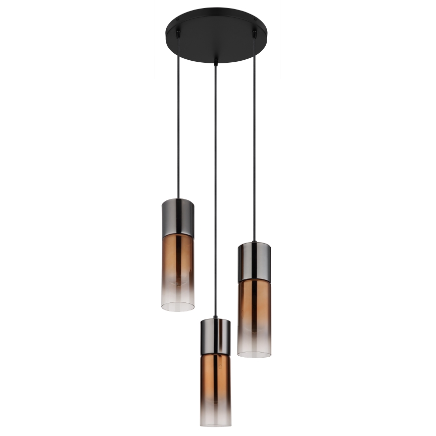 Globo - Lustra ar auklu 3xE27/25W/230V melna/varš