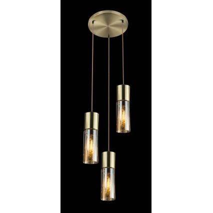 Globo - Lustra ar auklu 3xE27/25W/230V d. 30 cm misiņš