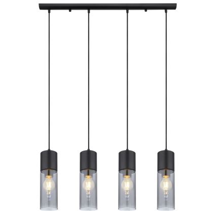 Globo - Lustra ar auklu 4xE27/25W/230V melna