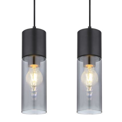 Globo - Lustra ar auklu 4xE27/25W/230V melna
