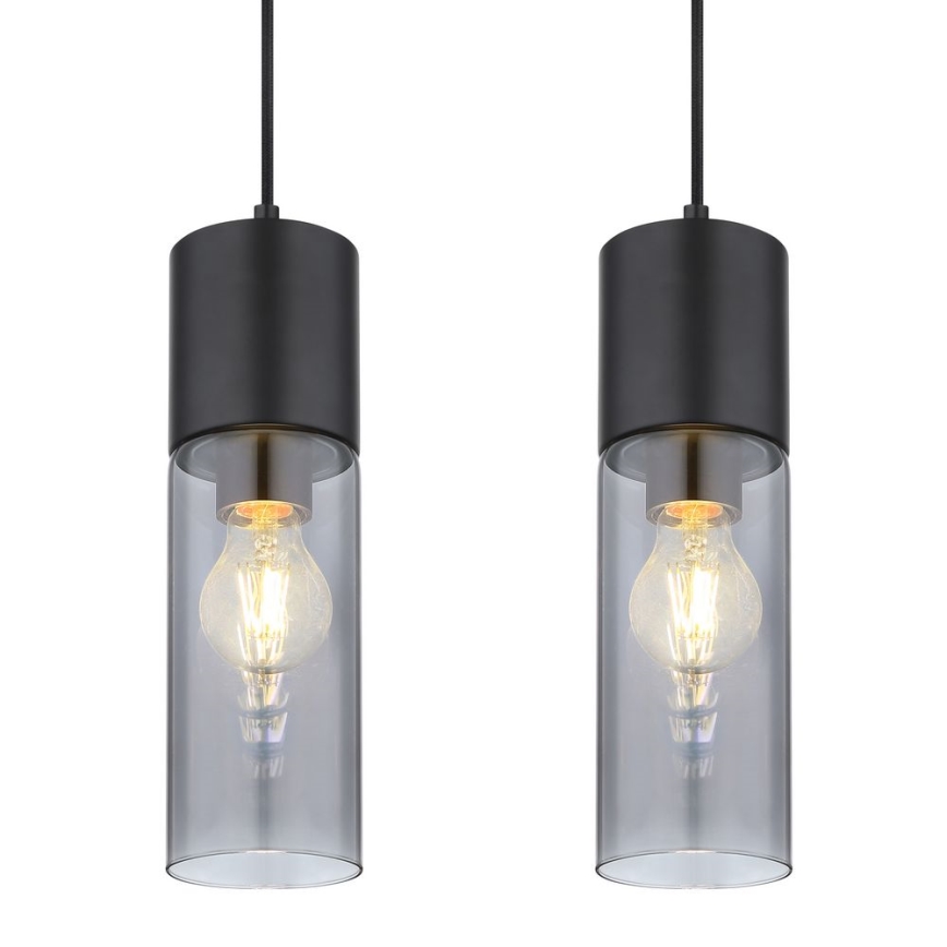Globo - Lustra ar auklu 4xE27/25W/230V melna