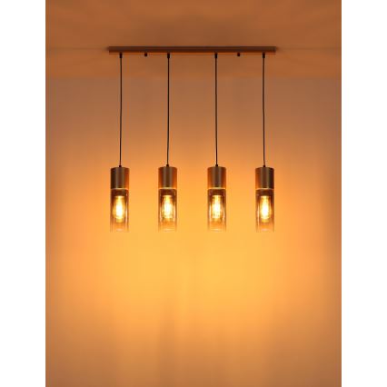 Globo - Lustra ar auklu 3xE27/25W/230V bronza