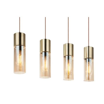 Globo - Lustra ar auklu 4xE27/25W/230V misiņš