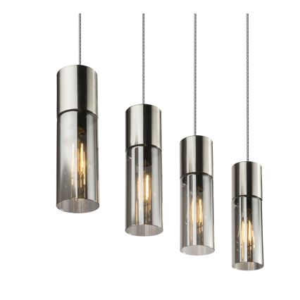 Globo - Lustra ar auklu 4xE27/25W/230V matēts hroms