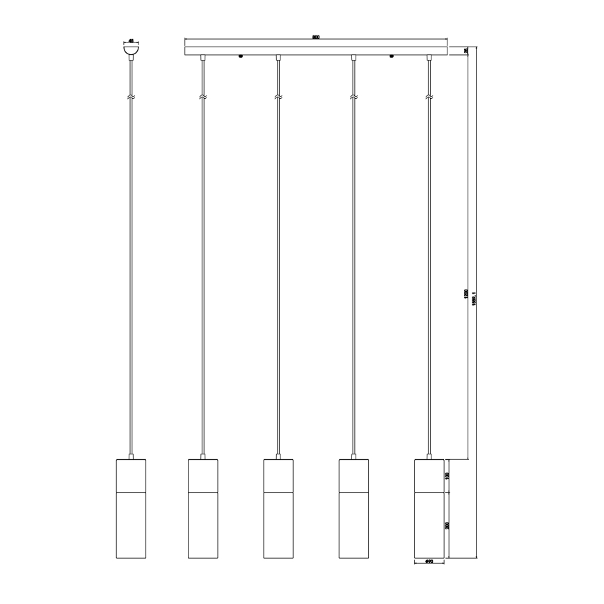 Globo - Lustra ar auklu 4xE27/25W/230V matēts hroms
