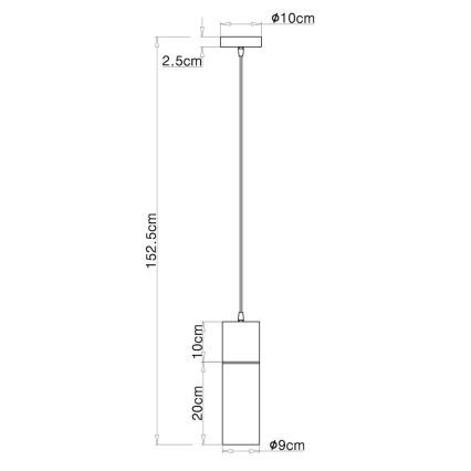 Globo - Lustra ar auklu 1xE27/25W/230V d. 10,5 cm melna