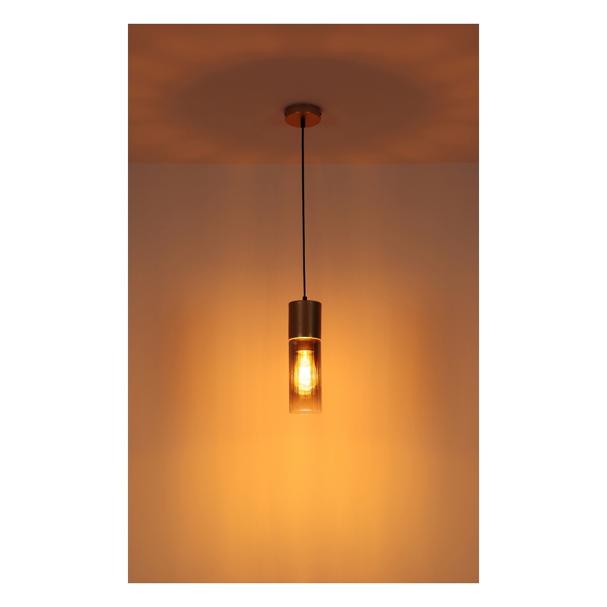 Globo - Lustra ar auklu 1xE27/25W/230V bronza d. 10 cm