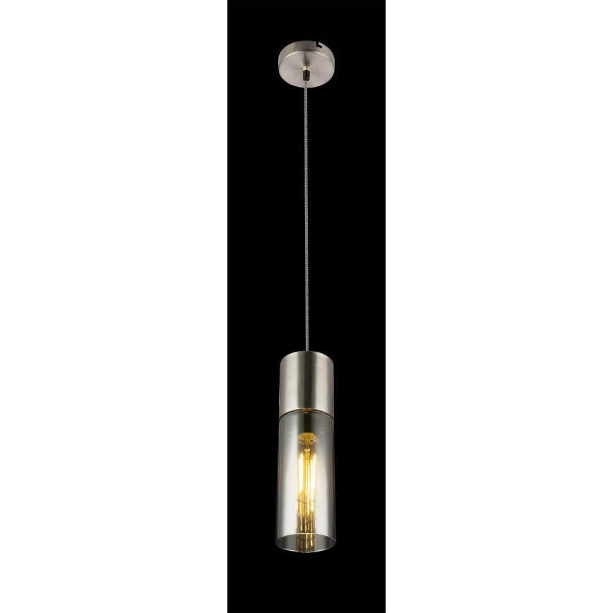 Globo - Lustra ar auklu 1xE27/25W/230V d. 10,5 cm matēts hroms