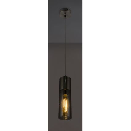 Globo - Lustra ar auklu 1xE27/25W/230V d. 10,5 cm matēts hroms