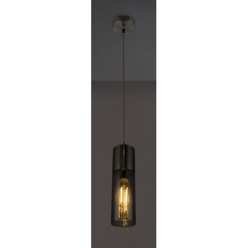 Globo - Lustra ar auklu 1xE27/25W/230V d. 10,5 cm matēts hroms