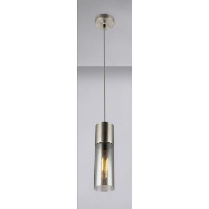 Globo - Lustra ar auklu 1xE27/25W/230V d. 10,5 cm matēts hroms