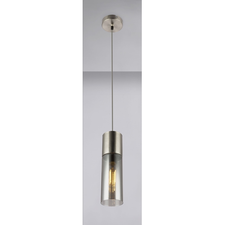 Globo - Lustra ar auklu 1xE27/25W/230V d. 10,5 cm matēts hroms