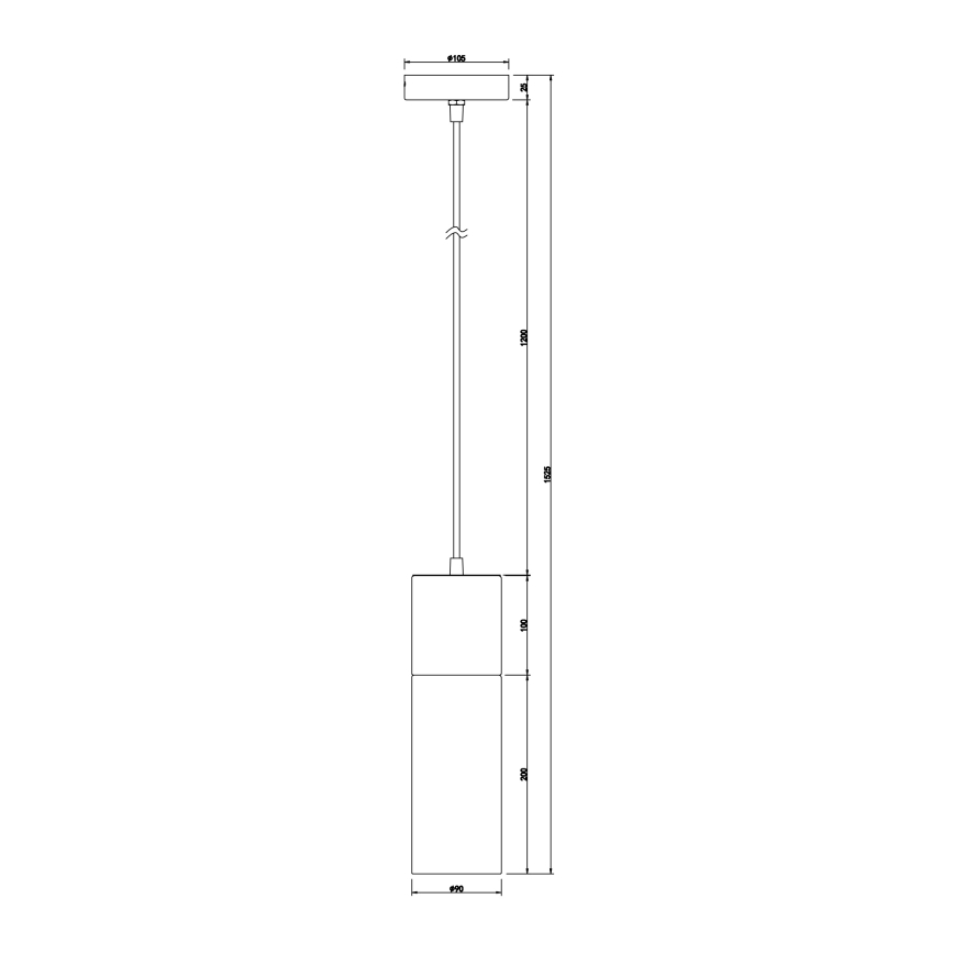 Globo - Lustra ar auklu 1xE27/25W/230V d. 10,5 cm matēts hroms