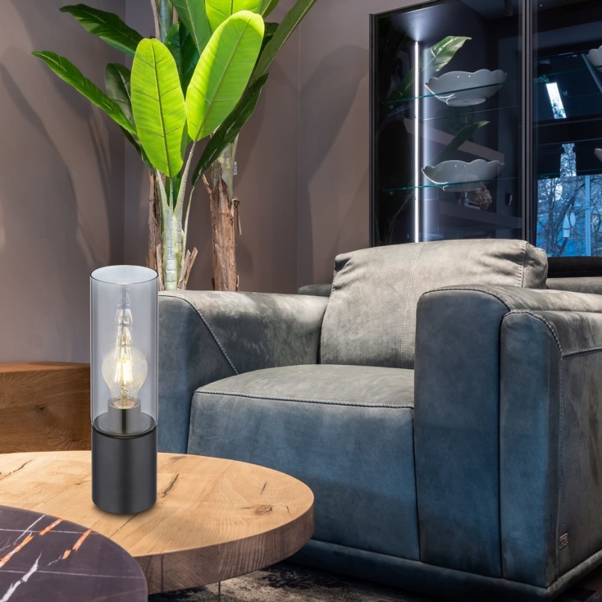 Globo - Skārienvadāma galda lampa 1xE27/25W/230V d. 9 cm melna