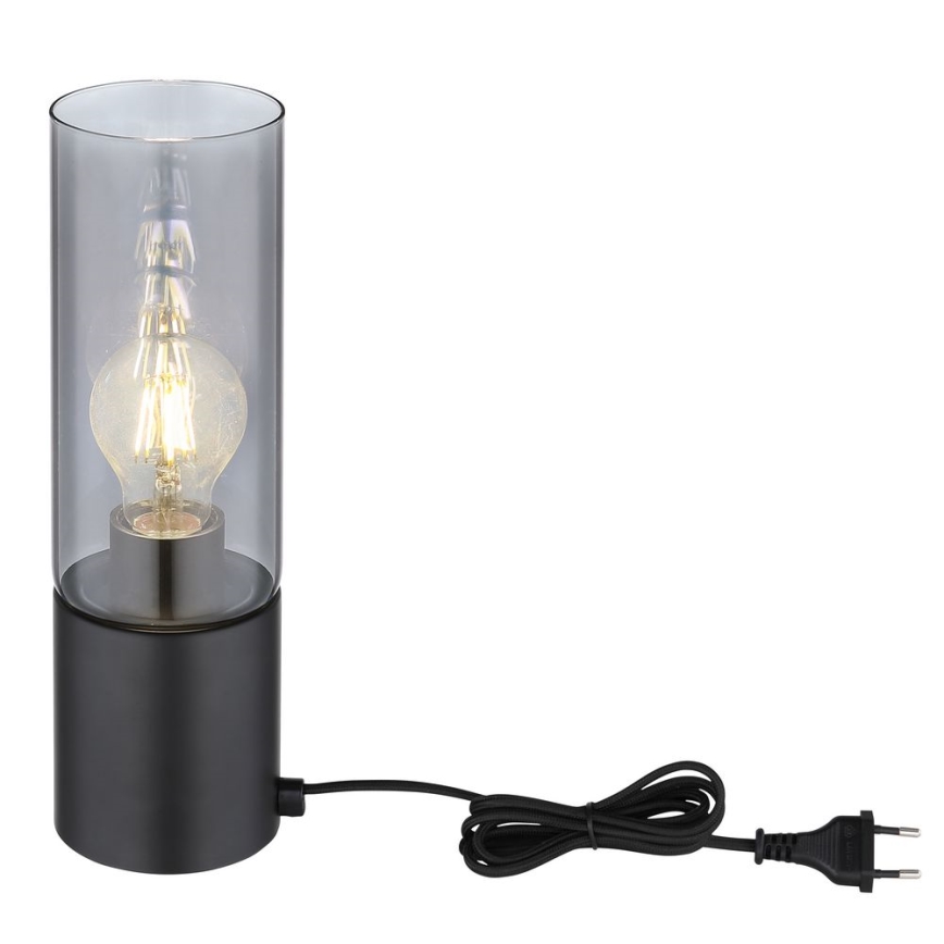 Globo - Skārienvadāma galda lampa 1xE27/25W/230V d. 9 cm melna