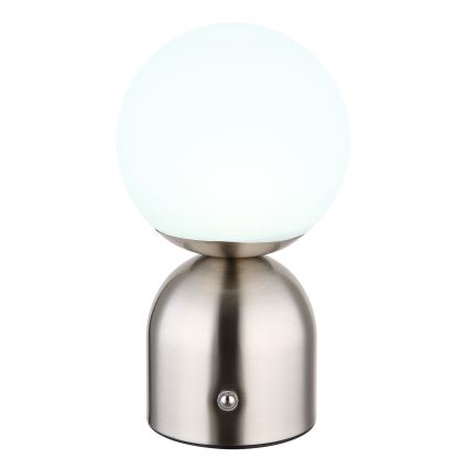 Globo - LED Aptumšojama skārienvadāma galda lampa LED/2,5W/3,7V 2700K/4000K/6500K 1800 mAh USB matēts hroms