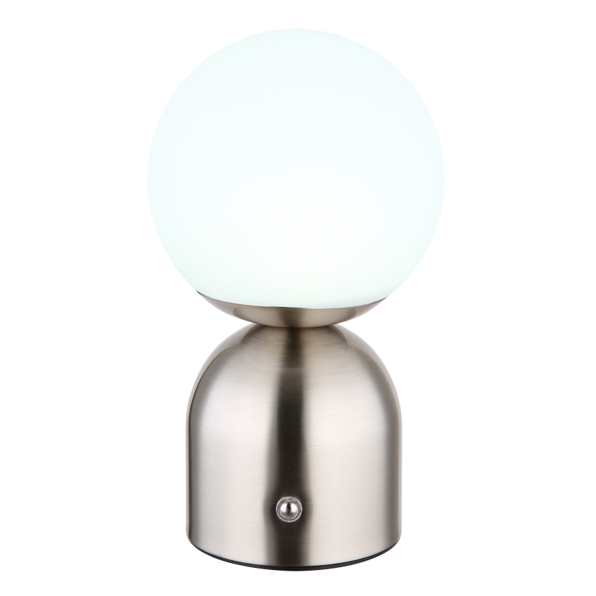 Globo - LED Aptumšojama skārienvadāma galda lampa LED/2,5W/3,7V 2700K/4000K/6500K 1800 mAh USB matēts hroms