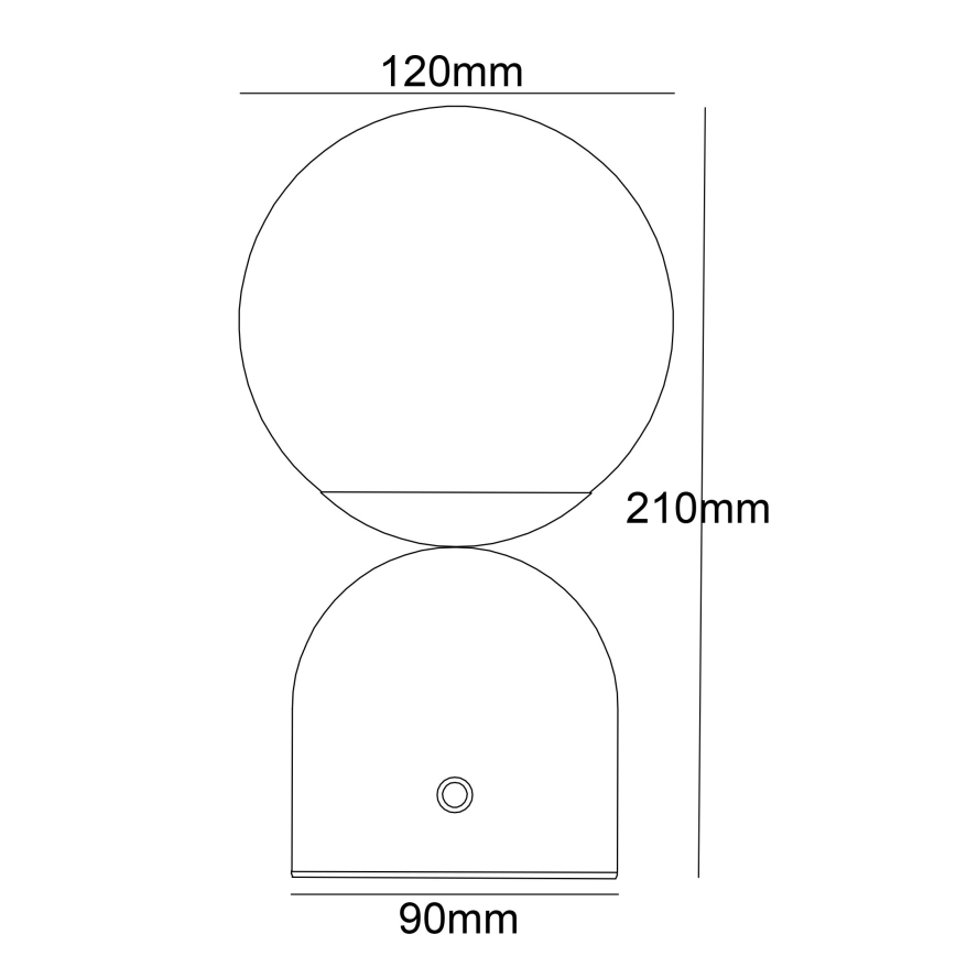 Globo - LED Aptumšojama skārienvadāma galda lampa LED/2W/5V 2700/4000/6500K 1800 mAh balta