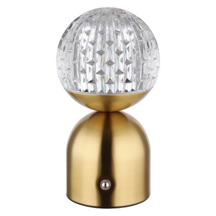Globo - LED Aptumšojama skārienvadāma galda lampa LED/2,5W/3,7V 2700/4000/6500K 1800 mAh USB misiņš