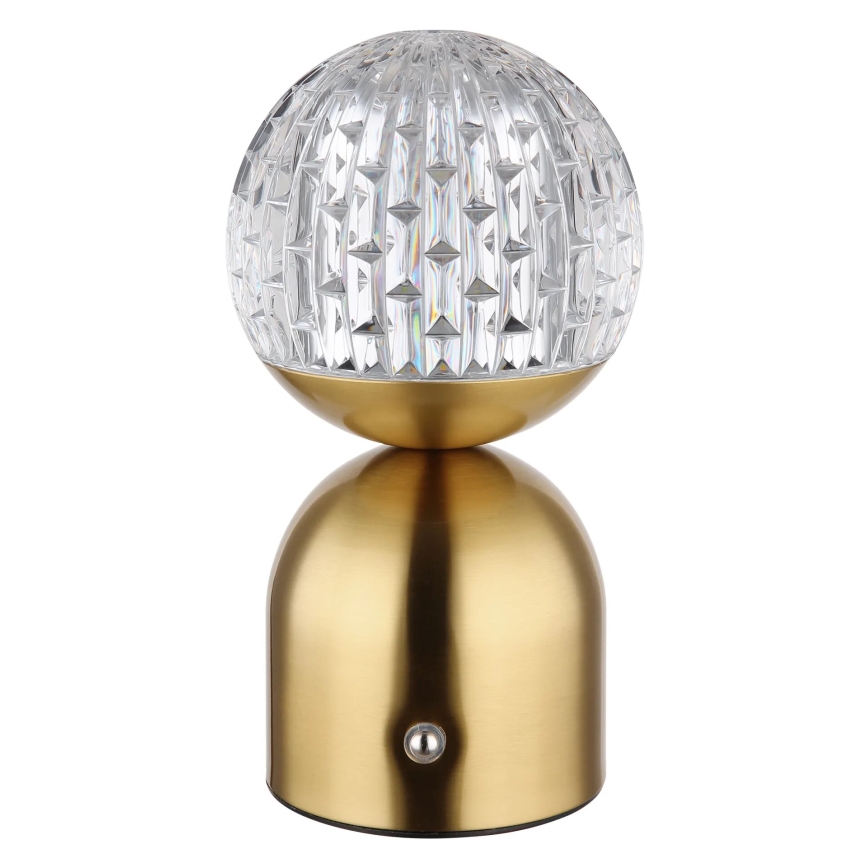 Globo - LED Aptumšojama skārienvadāma galda lampa LED/2,5W/3,7V 2700/4000/6500K 1800 mAh USB misiņš