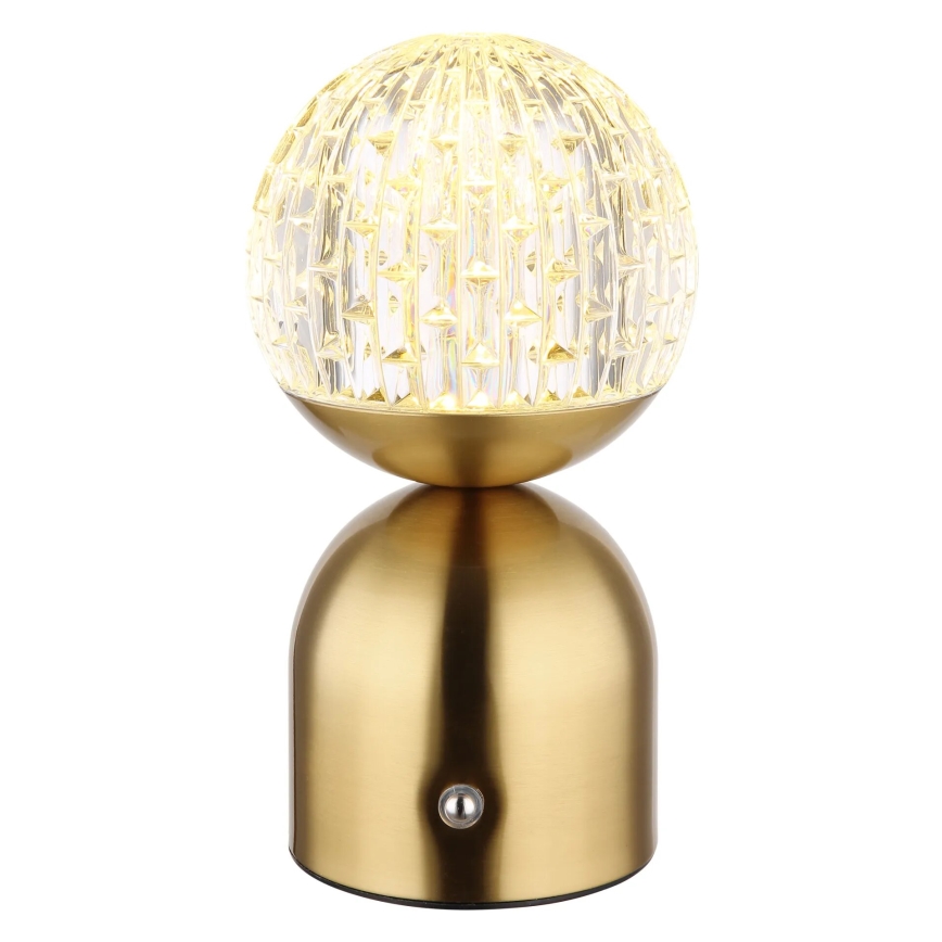 Globo - LED Aptumšojama skārienvadāma galda lampa LED/2,5W/3,7V 2700/4000/6500K 1800 mAh USB misiņš
