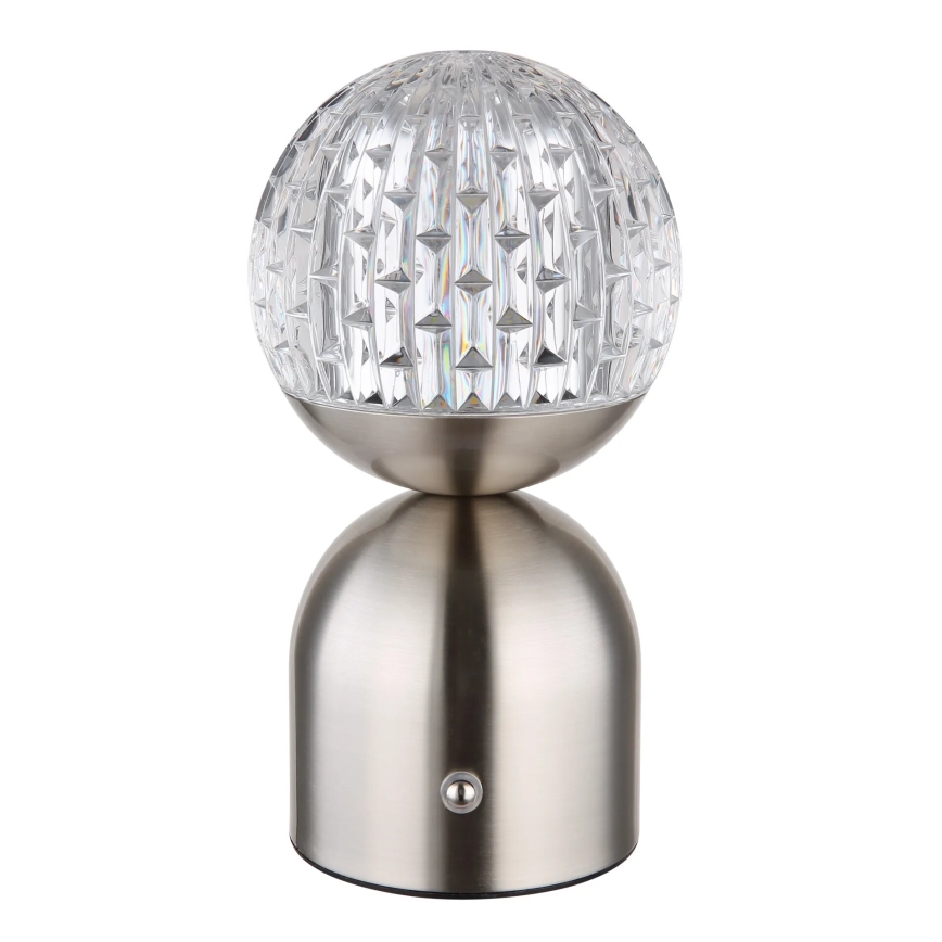 Globo - LED Aptumšojama skārienvadāma galda lampa LED/2,5W/3,7V 2700/4000/6500K 1800 mAh USB matēts hroms